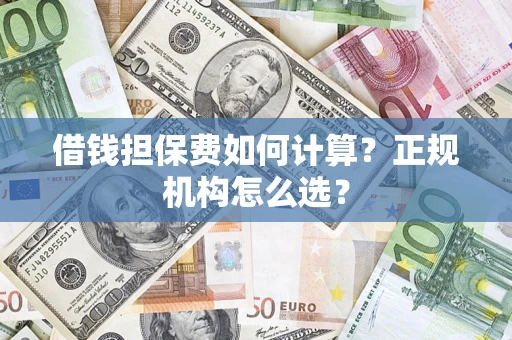 北京借钱担保费如何计算？正规机构怎么选？