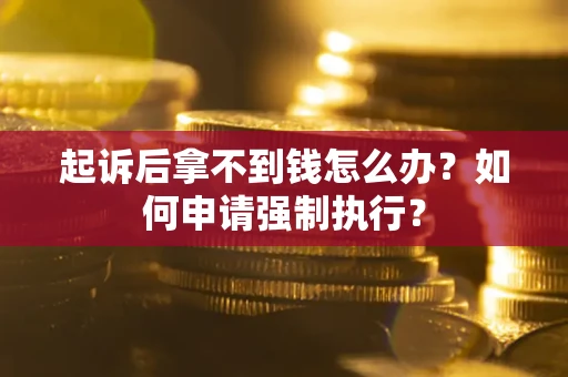 北京起诉后拿不到钱怎么办？如何申请强制执行？