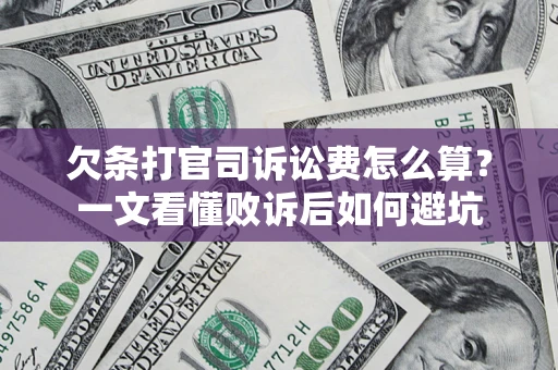 北京欠条打官司诉讼费怎么算？一文看懂败诉后如何避坑
